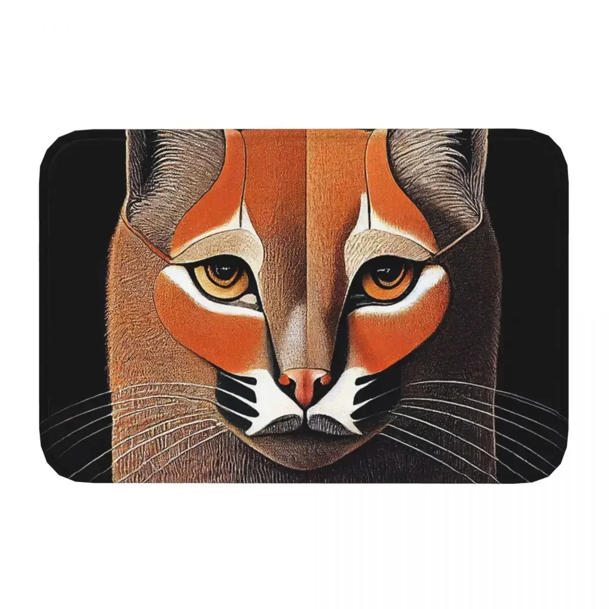 Big Floppa Cat Non-Slip Carpet Caracal Portrait Doormat Bedroom Bathroom Mat Welcome Decor Rug