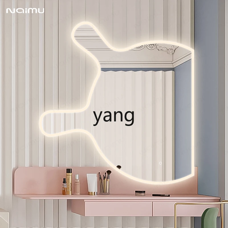 مرآة حمام ذكية على شكل خاص لآذان أرنب، مرآة تزيين مثبتة على الحائط #2