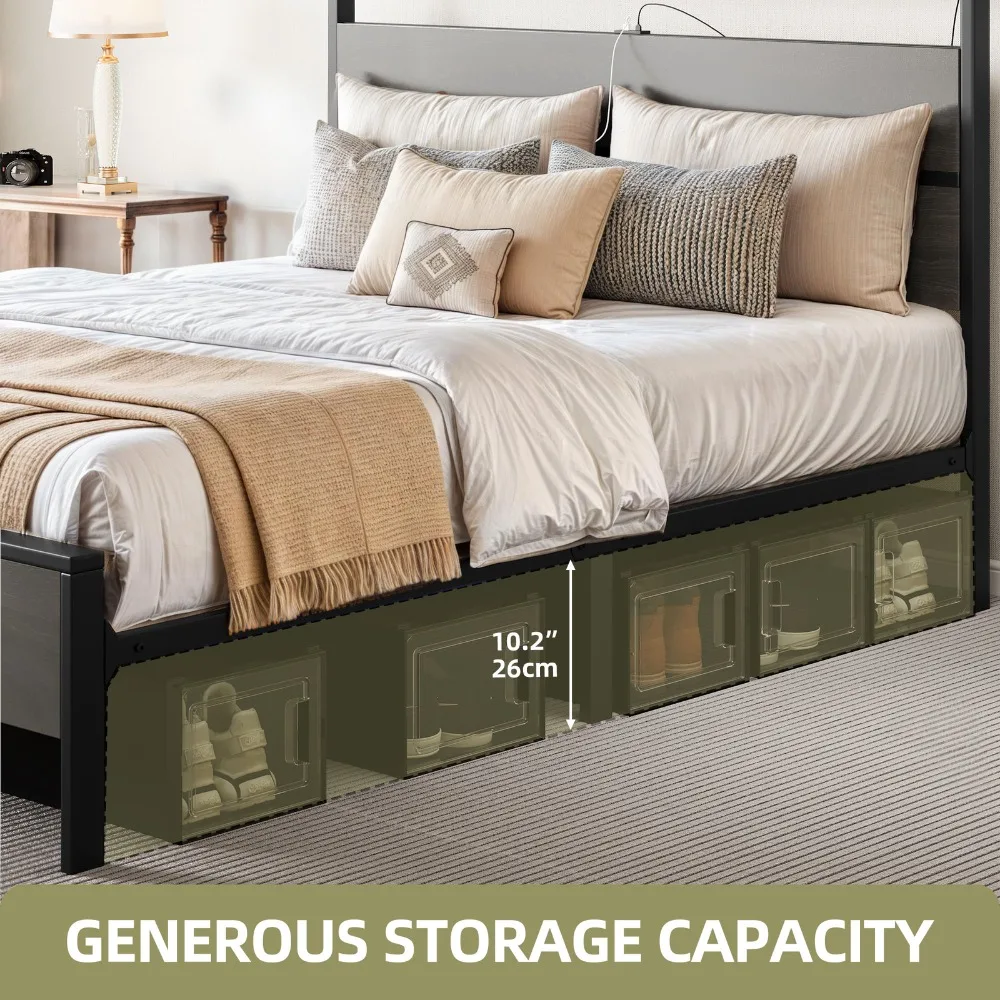 

Queen Size Platform Bed Frame w/ Storage Space