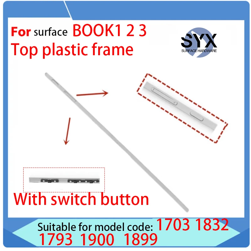 Microsoft Surface-marco lateral de plástico con botón, librería 1, 2, librería 3, 1703, 1832, 1793, 1899, 1900