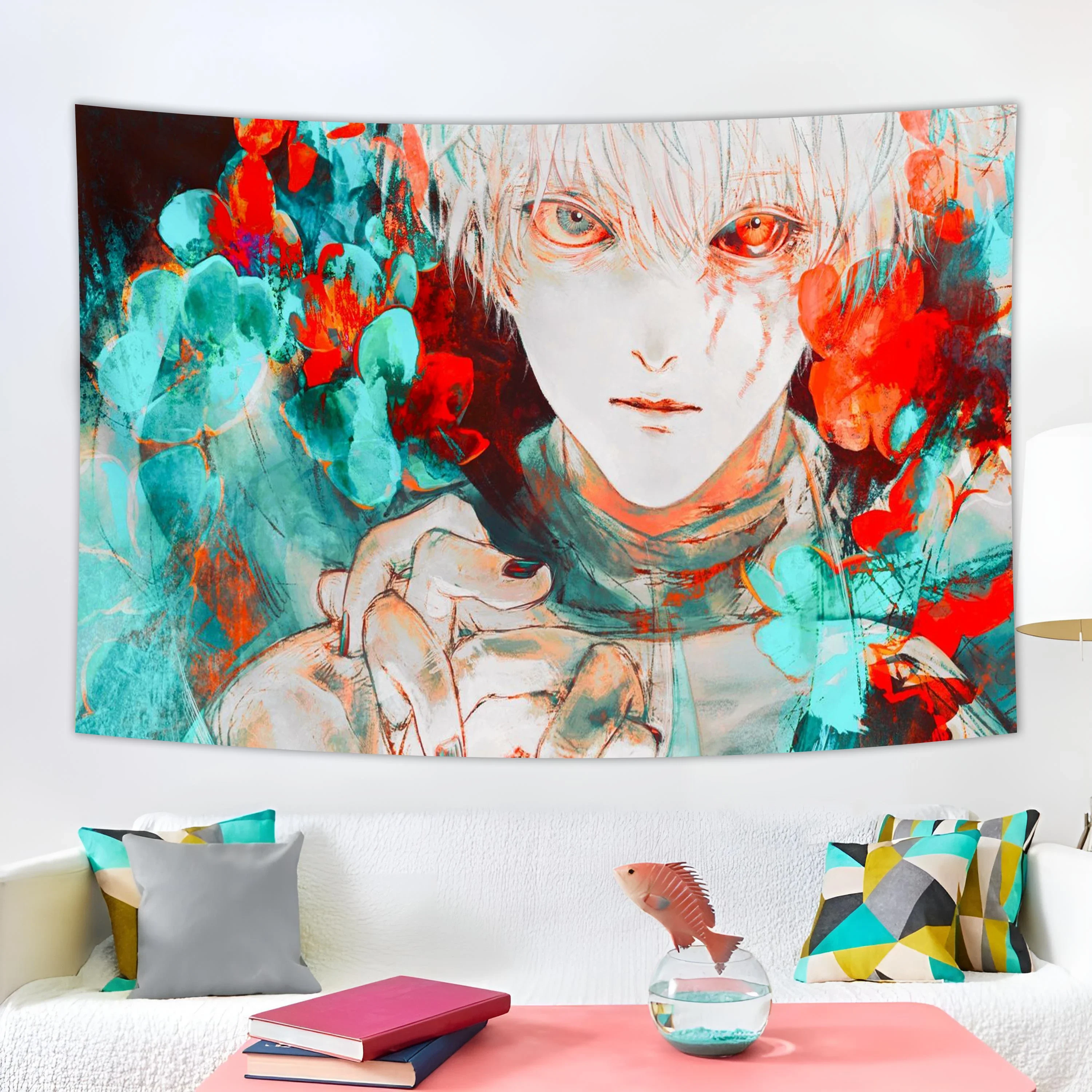 Anime Tokyo Ghoul room decor bedroom decoration tapestry wall hanging room decor aesthetic Customizable