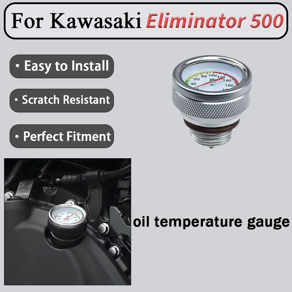 For Kawasaki Eliminator500 modified retro oil temperature gauge engine oil temperature gauge oil dipstick