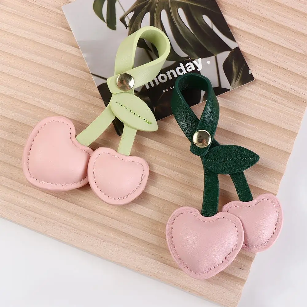 Peach Heart Cherry Key Chain Decoration Love DIY Craft Accessories Cherry Pendant Keychain Bag Decoration Bag Pendant