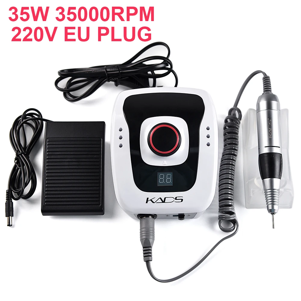 KADS 40W 35000 Vòng/phút Bộ Máy Làm Móng Tay Đinh Chạy Điện Máy Khoan Máy Làm Móng Tay Với Dao Phay Dũa Móng Tay Nghệ Thuật bộ Dụng Cụ