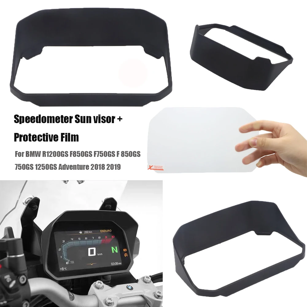 

For BMW R1200GS F850GS F750GS F 850GS 750GS 1250GS Adventure 2018 2019 Speedometer Sun Visor with Protection Film