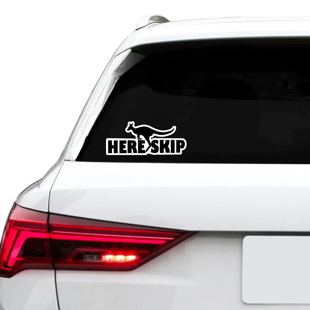 

Funny HERE SKIP Kangaroo Sticker Outback 4x4 Ute Country Aussie Vinyl Decal Waterproof Car Exterior Decoration Decal Accessories