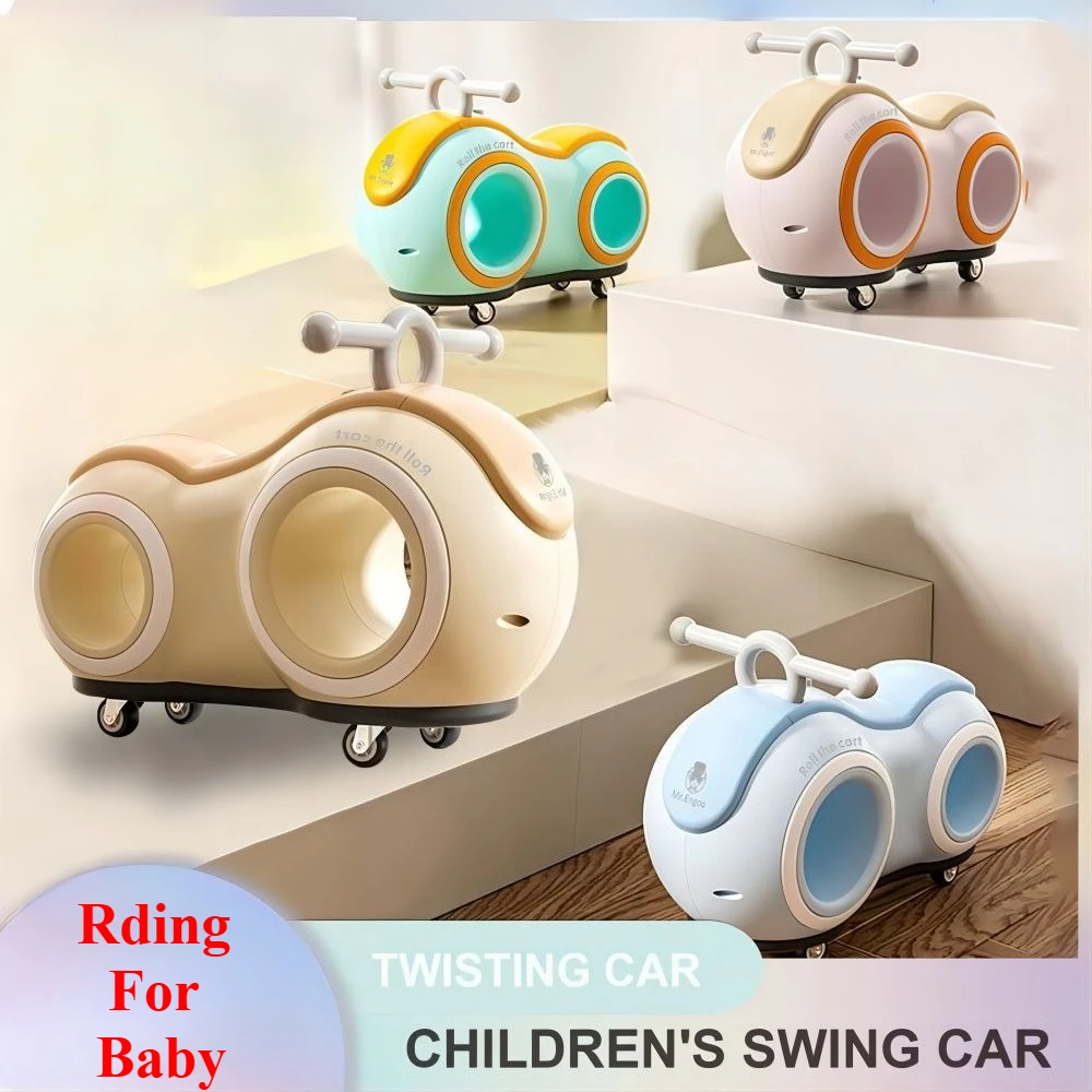 Ride On Car for Toddlers Kids Ride On Peanut Wiggle Car Sliding Car with Music & Light Indoor Outdoor Birthday Gift for Boy Girl
