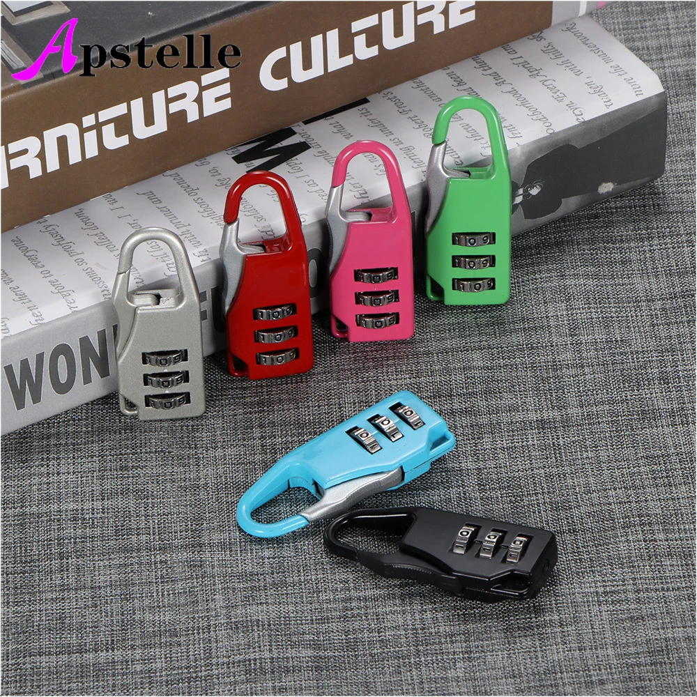Apstelle Colorful Password Lock Zinc Alloy Security Lock Suitcase Luggage Coded Lock Cupboard Cabinet Locker Padlock