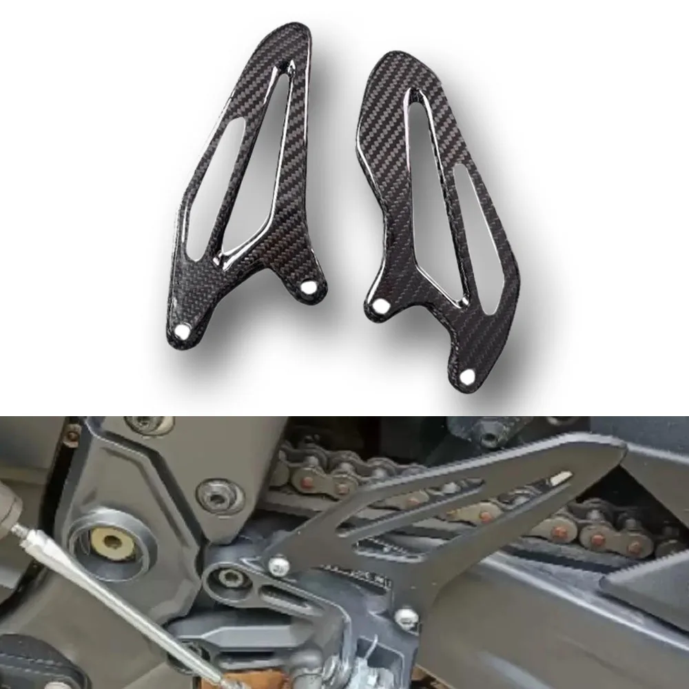 

For YAMAHA YZF-R7 2022-2023 100％3K Carbon Fiber Motorcycle Accessories Heel Plates Guards Footrests