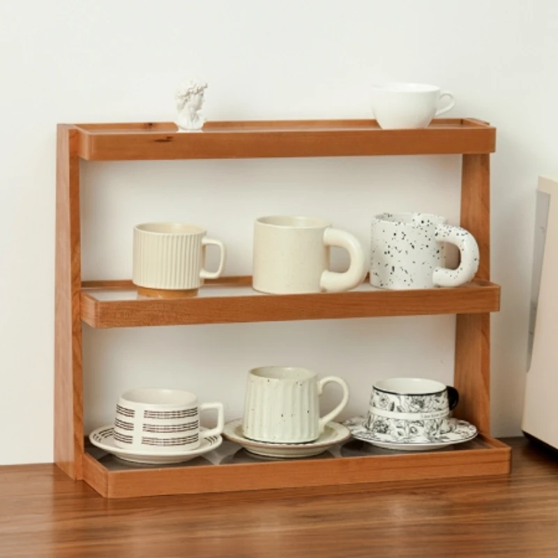 

Подставка для кофейных чашек, деревянный настольный держатель для кружек, органайзер для чашек из орехового дерева, настольный дисплей премиум-класса, прочный универсальный держатель