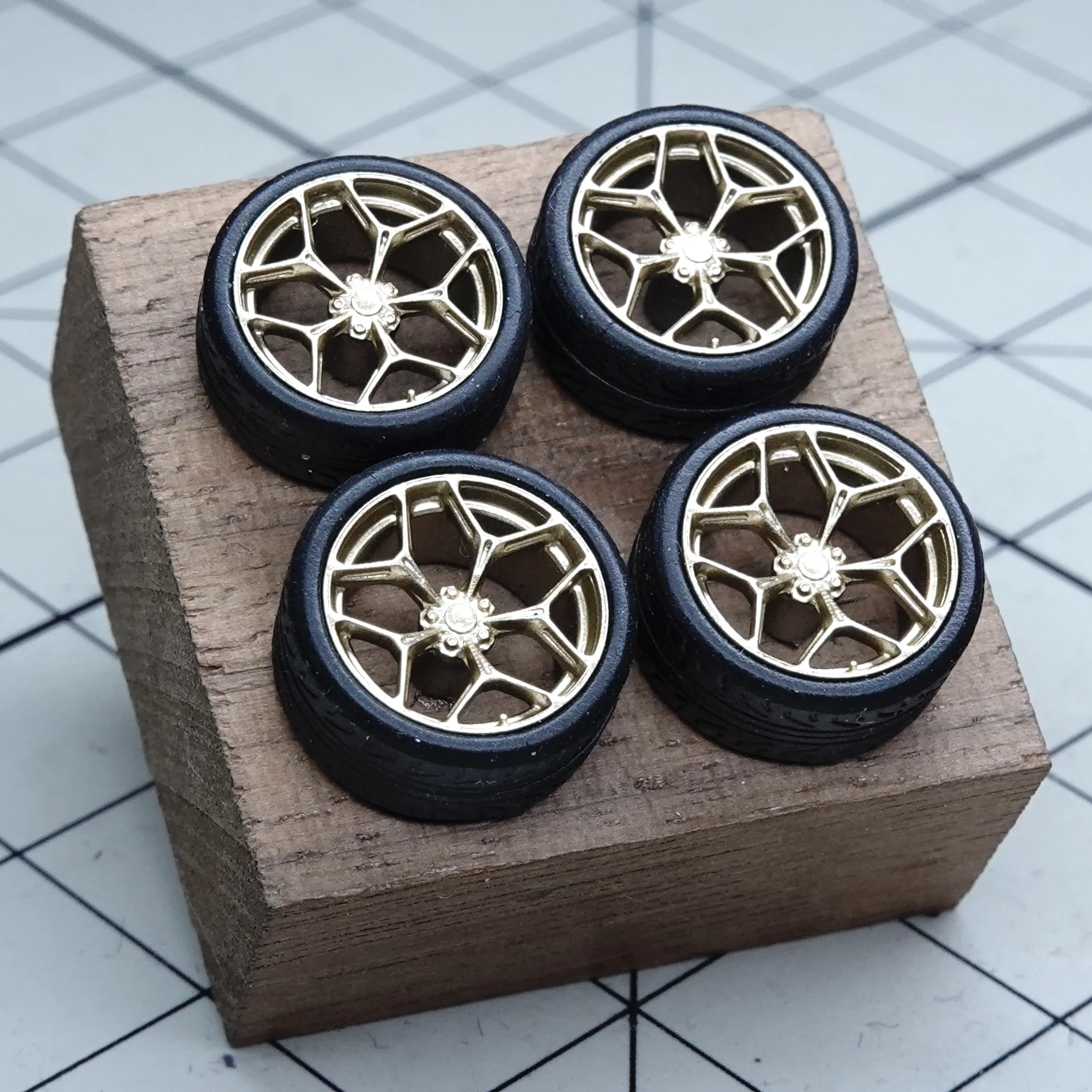 Rodas de escala PuffStudio_1/64 8.5/8.8mm Rodas de estilo original adequadas para acessórios de modificação de modelo de carro 1/64