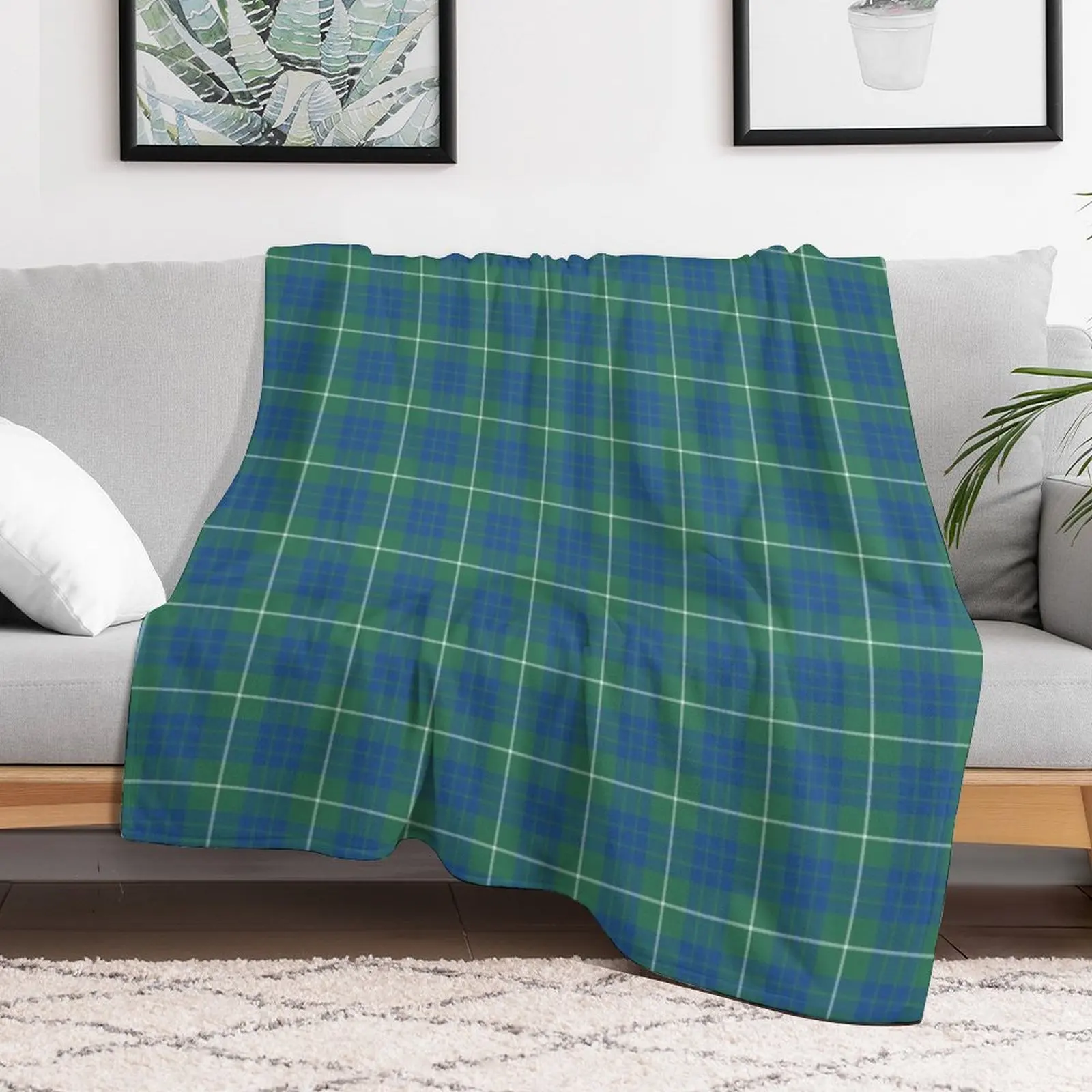Hamilton Hunting Ancient Tartan Throw Blanket Stain Resistant Cozy Warm Blanket