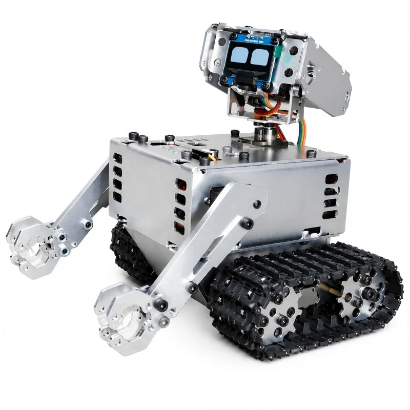 App Control Wall Robot with Oled Tracks Tank Chasssis Motor Robotic Car For Arduino Robot DIY Kit Programmable Toys Parts Gifts