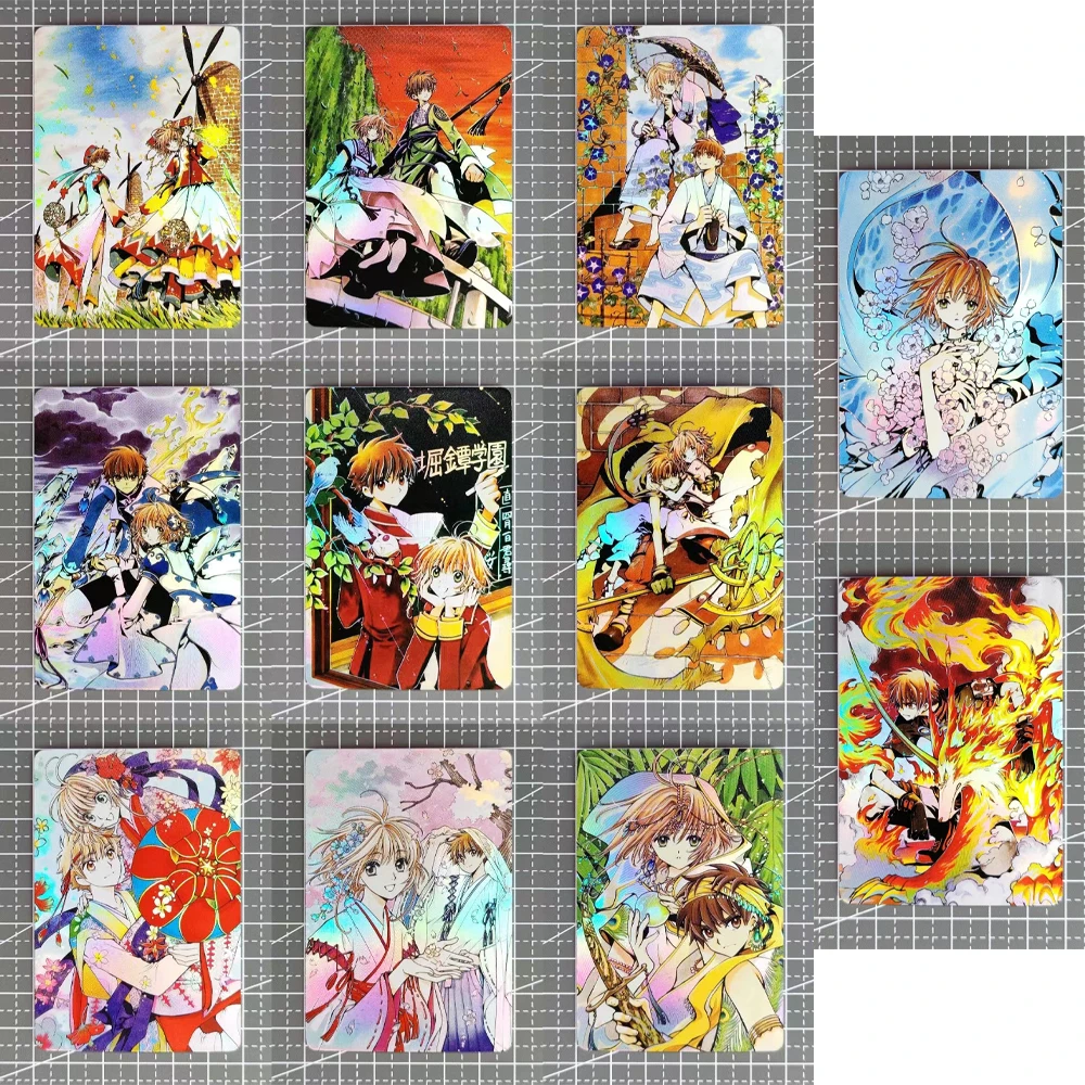 

9Pcs/set Tsubasa Flash Cards Li Syaoran Sakura Kawaii Cute Reservoir Chronicle Classic Game Anime Collection Cards Gift Toys