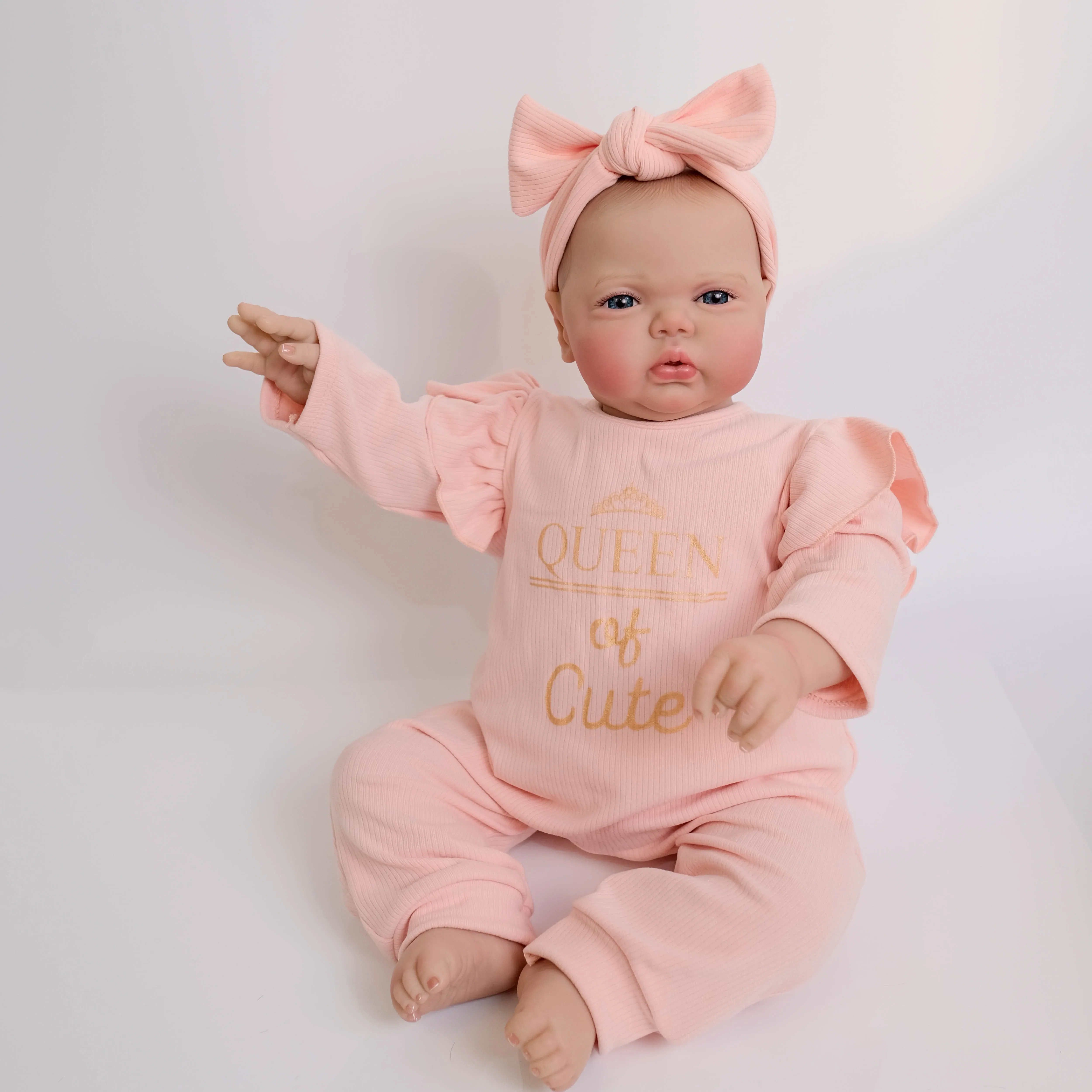 SINO-BB 24inch Soft Body Awake Pickle Reborn Baby Toddler Doll Lifelike 3D Painting with Visible Veins High Quality Doll