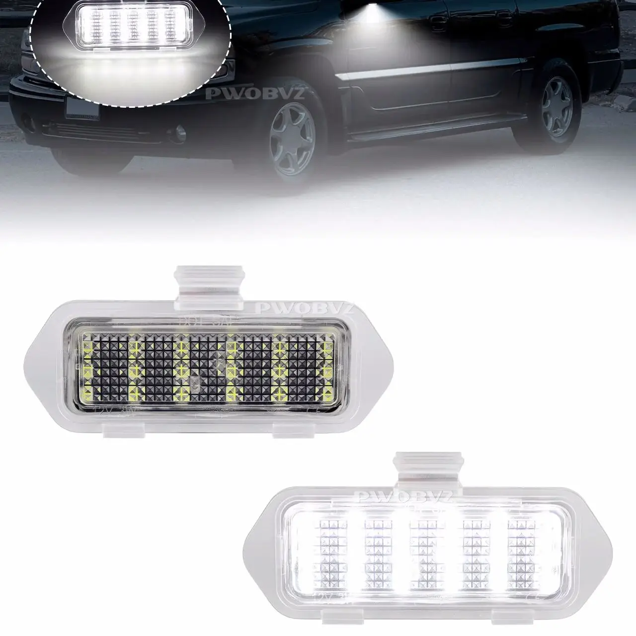 White  LED Mirror Puddle Lights For Chevrolet Silverado 1500 Classic Avalanche 1500 2500 GMC Sierra 1500 Escalade