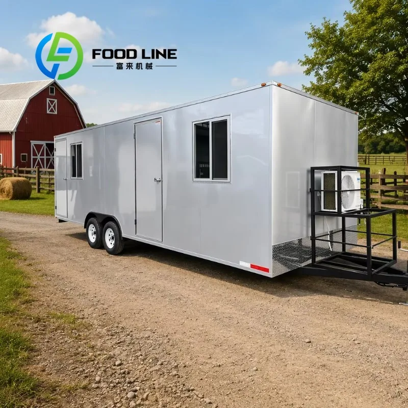 Portable Office Trailer Expandable Design Built In Desk Workstation Setup Tunnel Project Field Office OEM Manufacture Support
