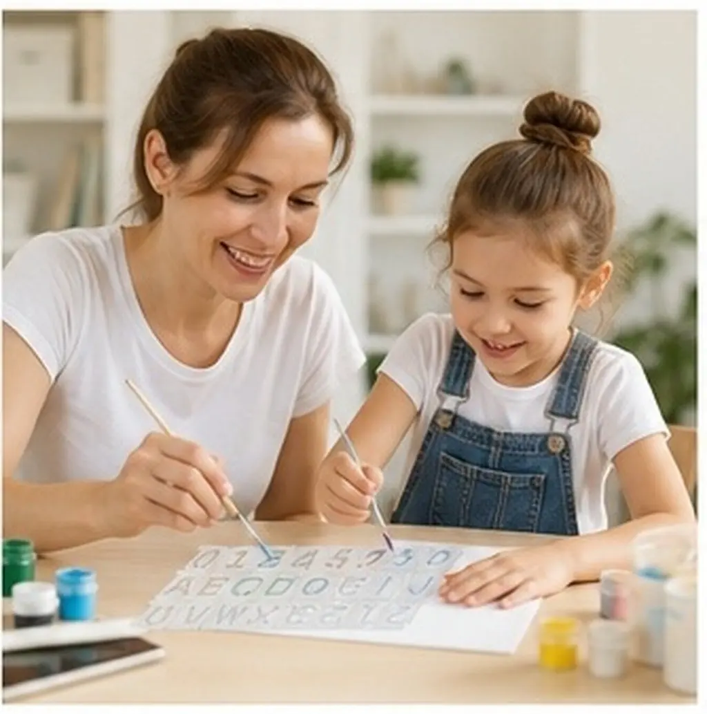 1Set English Letter Number Stencils DIY Painting Templates Plastic Reusable Alphabet Drawing Stencils Waterproof Washable