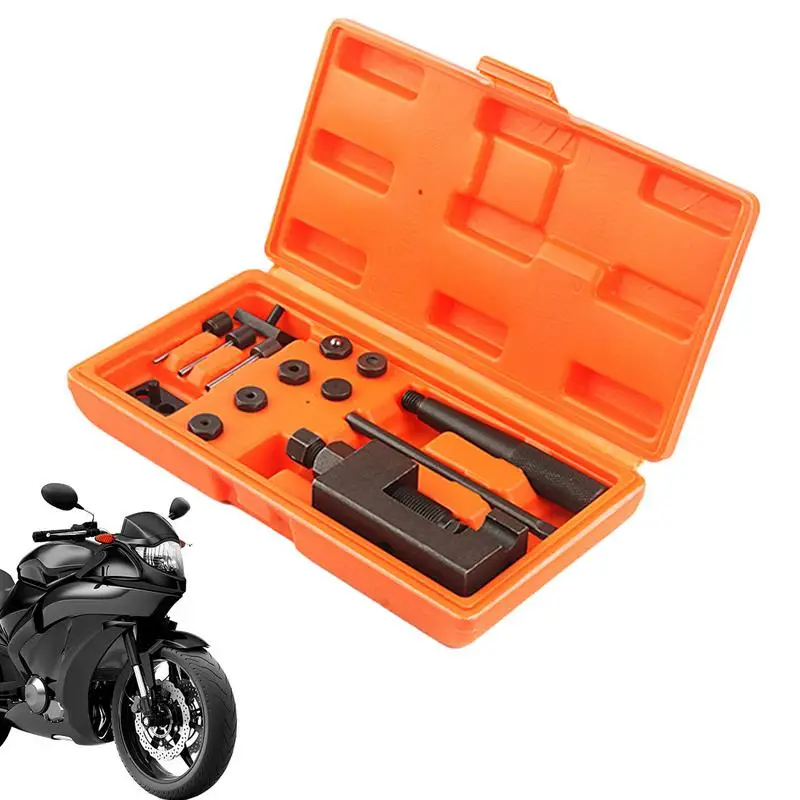 

Motorbike Chain Breaker Riveting Tool Kit Motorcycle Chain Repair Tool Set Heavy Duty Bike Chain Missing Links Remover Kit