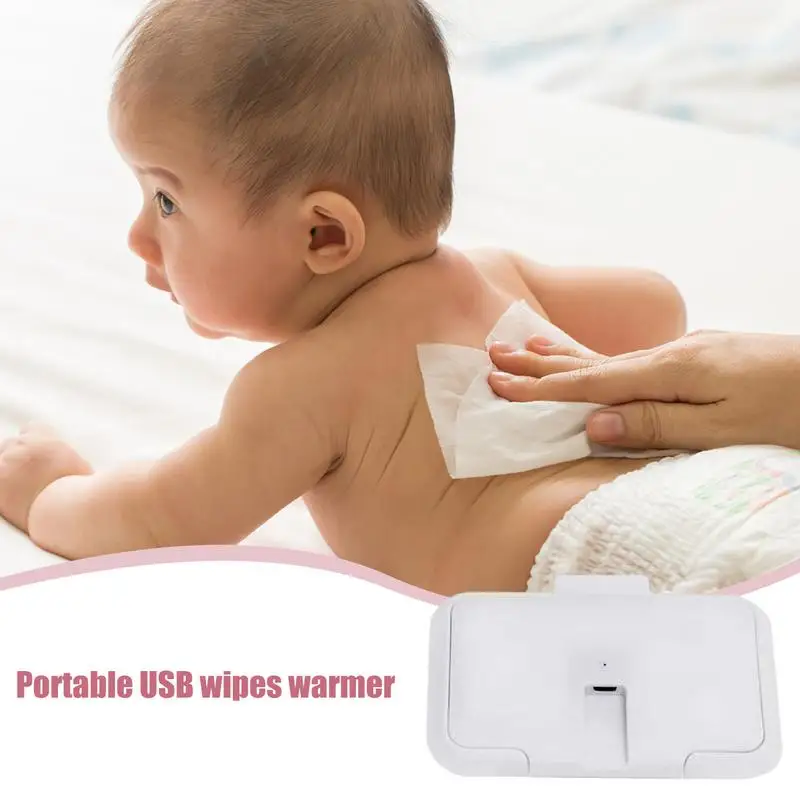 Chauffe-lingettes multifonctionnel pour bébé, distributeur de lingettes, chargement USB, grande capacité