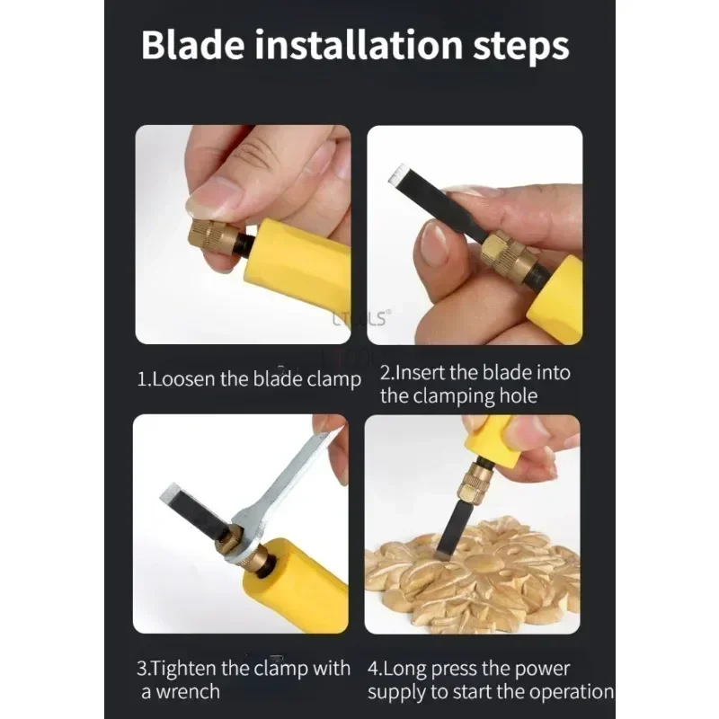 5/10/20pc Carving Blade for Lithium/plug-in Electric Carving Machine Carpentry Power Sculpt Chisel Blade Root Carving Pen Knife