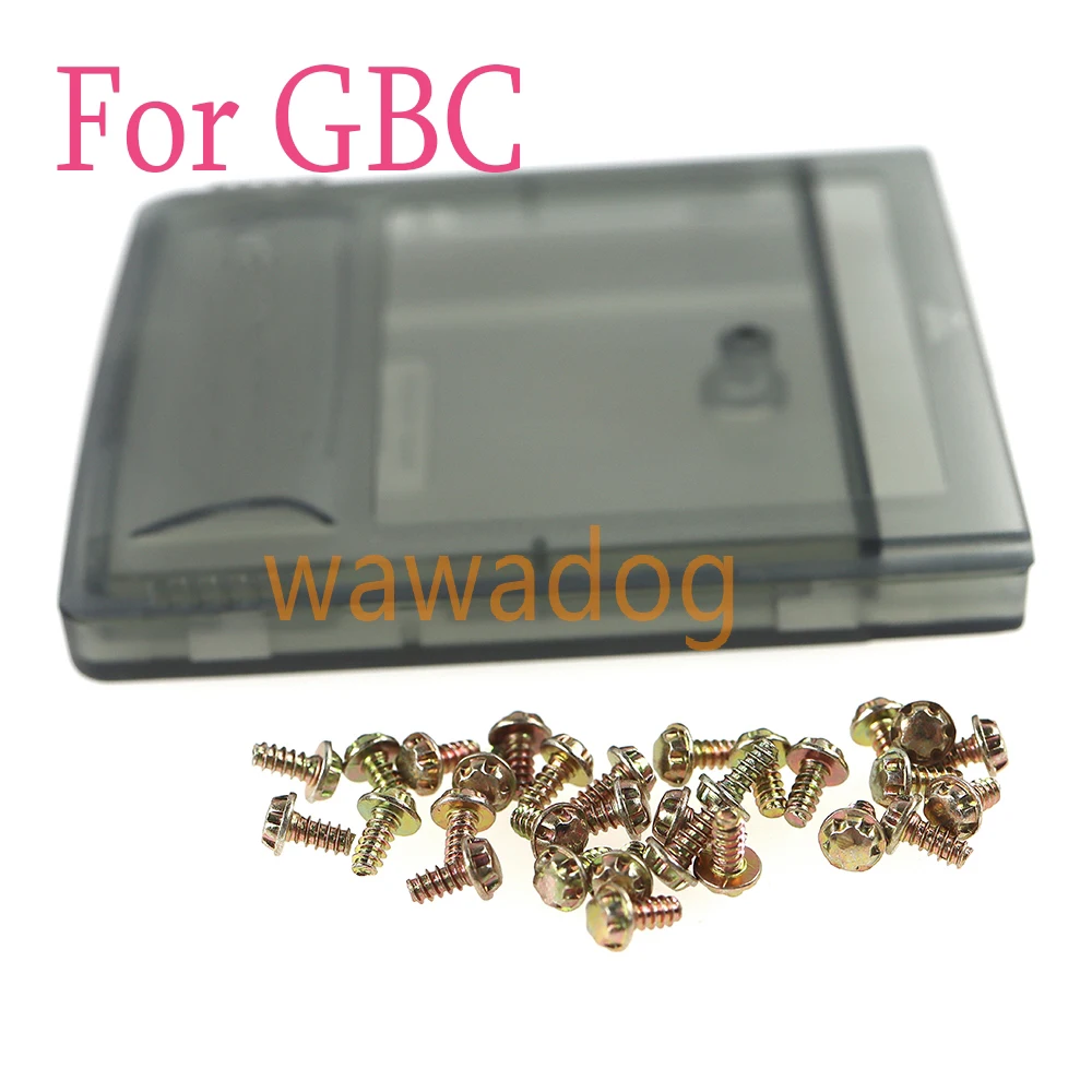 50 Uds caja de carcasa de tarjeta de juego tornillos 3,8mm reemplazo para carcasa de cartucho GBC para tornillos de Color Gameboy