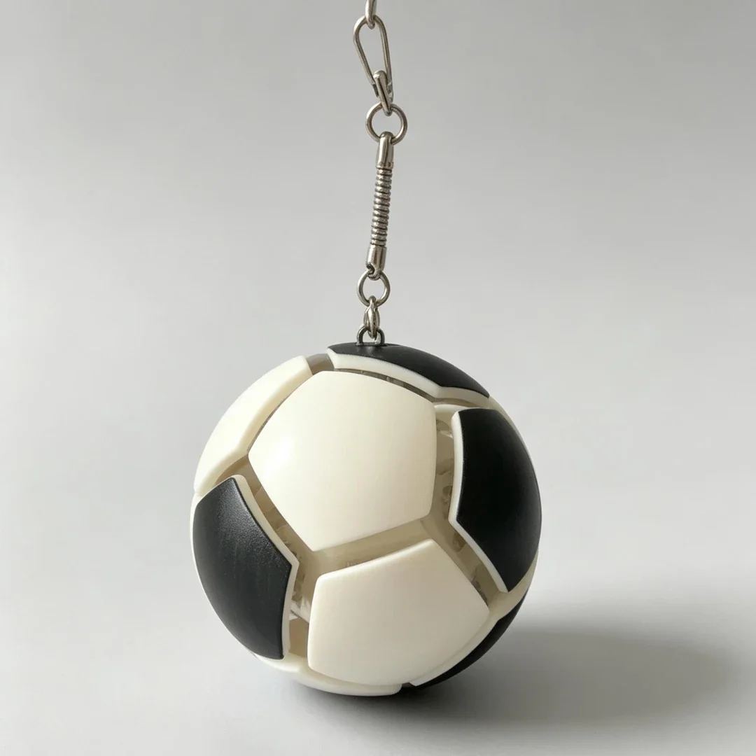 2026 Football Keychain, Squeezable Stress Relief Soccer Ball Pendant, Mini PU Ball Key Ring for Sports Fans Souvenir Gift