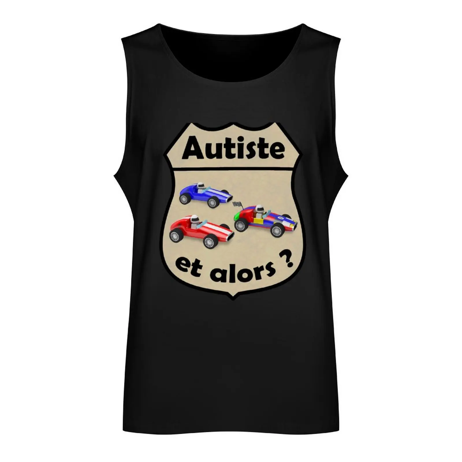 autism autism car Tank Top bodybuilding Gym T-shirts for men fitness clothing for men