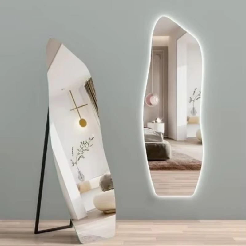 Silver Mirror Makeup Mirror features LED backlight and anti-fog functionality