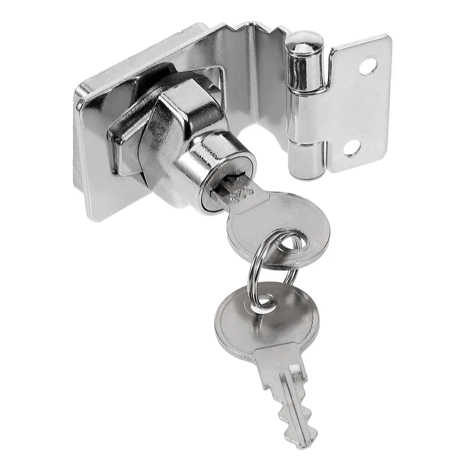 

1Set Glass Showcase Cabinet Lock Stainless Steel Iron Durable Safety No Drilling Easy Install Home Retail Security