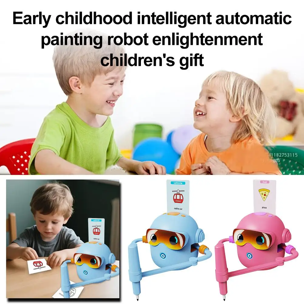 Voicebots Zeichenspielzeug-Roboter für Kinder, Stimme, interaktive pädagogische Zeichenmaschine, magischer Malroboter, Geschenk für Jungen und Mädchen