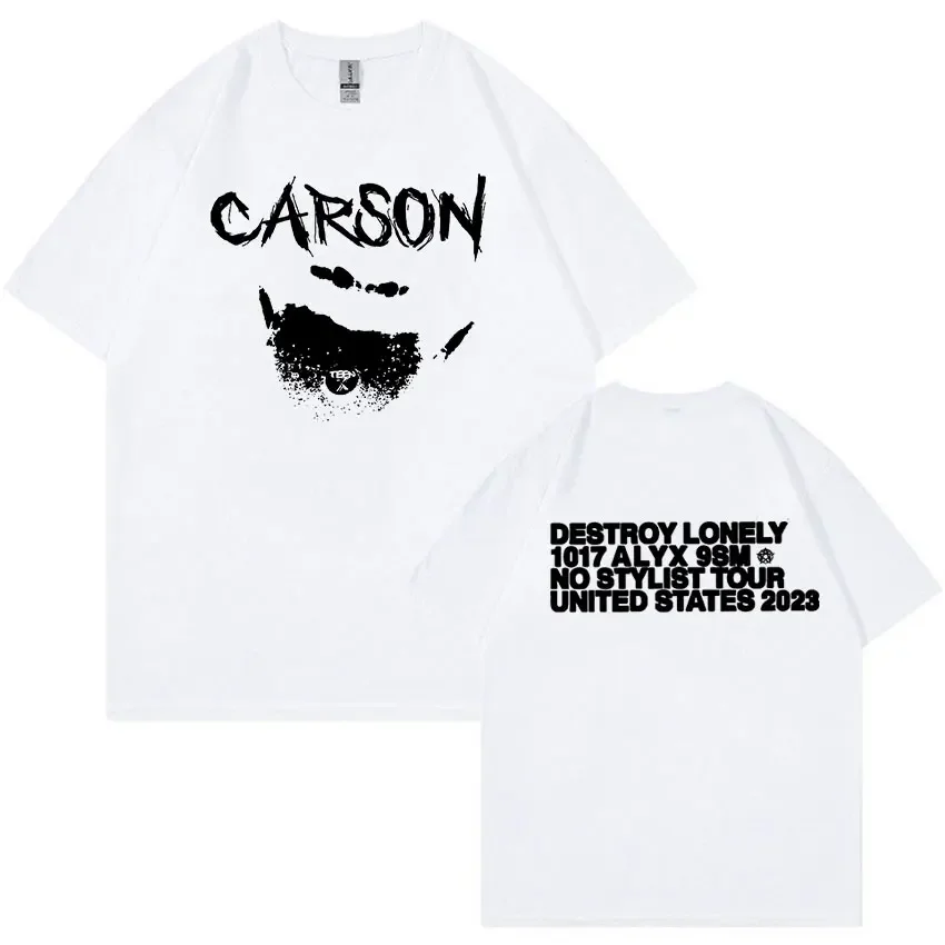 Ken Carson Destroy Lonely Print T Shirt Retro Style Playboi Carti Rap T-shirt Men's Hip Hop Fashion Oversized TShirts Streetwear