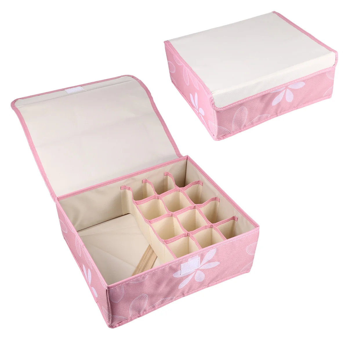 13 حجرة صندوق منظم الملابس الداخلية الوردي أكسفورد القماش الصدرية حقيبة للتخزين نمط عباد الشمس جورب وتخزين درج البرازيلي