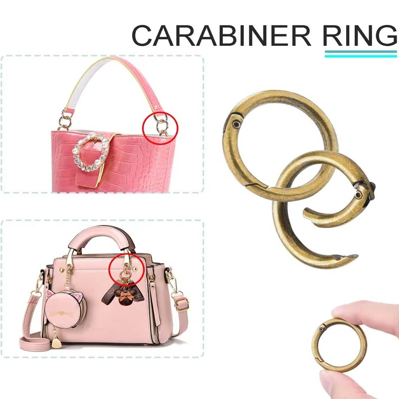 10 قطعة/الوحدة 20-23 مللي متر المعادن الربيع بوابة O حقيبة المشابك المعدنية حلقة تسلق المفاجئة هوك الربيع كيرينغ مجوهرات اكسسوارات #3