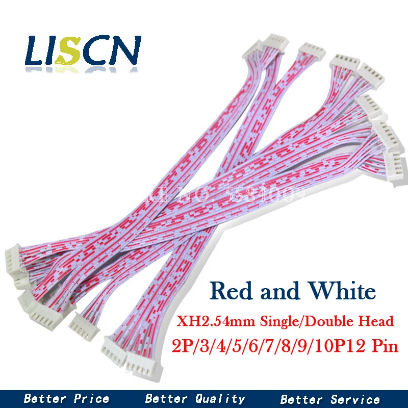 5PCS JST XH2.54 XH 2.54mm Single/Double Head Wire Cable Connector 2P/3/4/5/6/7/8/9/10P12 Pin Pitch Red Blue Male Female Plug