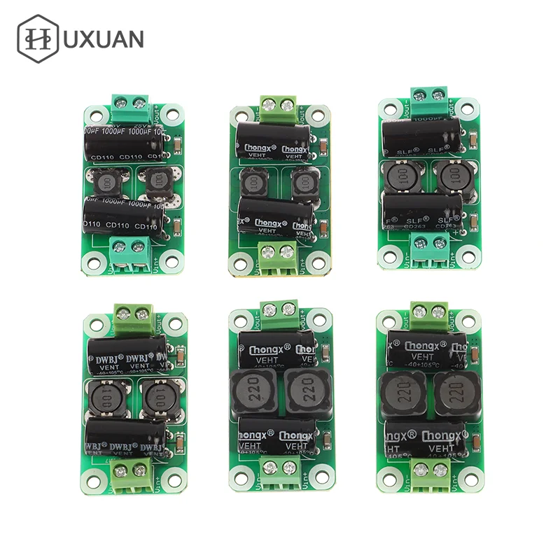 DC Power Filter Board 0-25V/0-50V 2A/3A/4A Class D Power Amplifier Module Interference Suppression Board EMI Suppression
