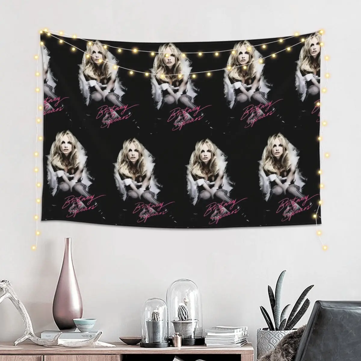 Britney Spears Iconic Catchphrase Merch Tapestry Funny Wall Hanging Aesthetic Home Decor Tapestries for Living Room Bedroom Dorm