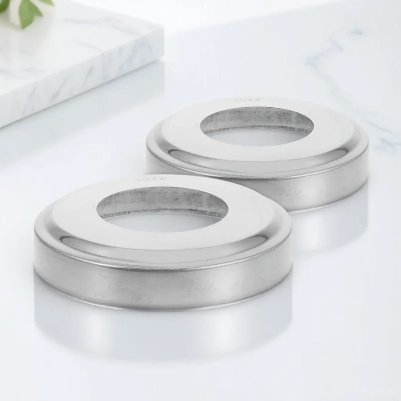 

2Pcs Stainless Steel Escutcheons Plate Pool Ladder Handrail Cover for Tubing Rails Deck Flange Enhanced Stability Versatile Use