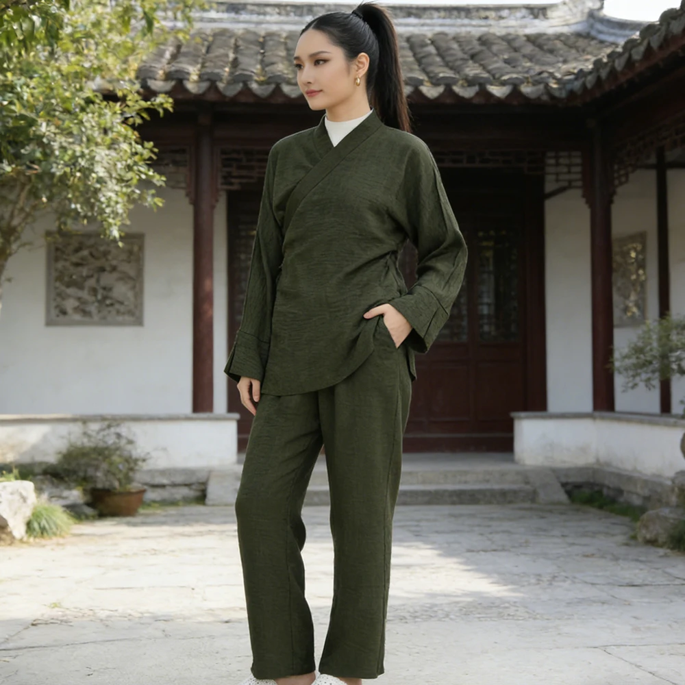 

2PCS Eid Muslim Set Matching Suit Tops Pants Women Ramadan Lace Up Blouse Trousers Islam Clothing Femme Musulmane Ensembles Robe