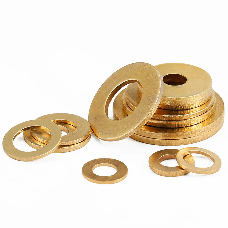 Brass Flat Washer M2 M2.5 M3 M4 M5 M6 M8 M10 M12 M14 M16 M18 M20 GB97 High Quality Thickened Copper Metal Screw Plain Gasket Pa
