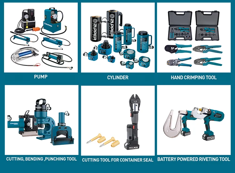 ZUPPER PZ-400C 2 في 1 أنبوب ضغط يعمل بالبطارية المكشكش الهيدروليكي أداة العقص الكهربائية كابل القاطع