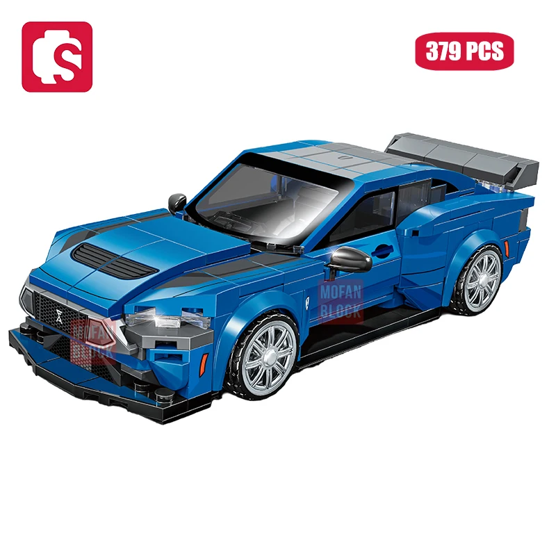 SEMBO BLOK Stad Sportwagens Garage Bouwstenen MOC Supercar Racing Parkeerplaats DIY Voertuig Opbergdoos Bakstenen Kinderen Speelgoed