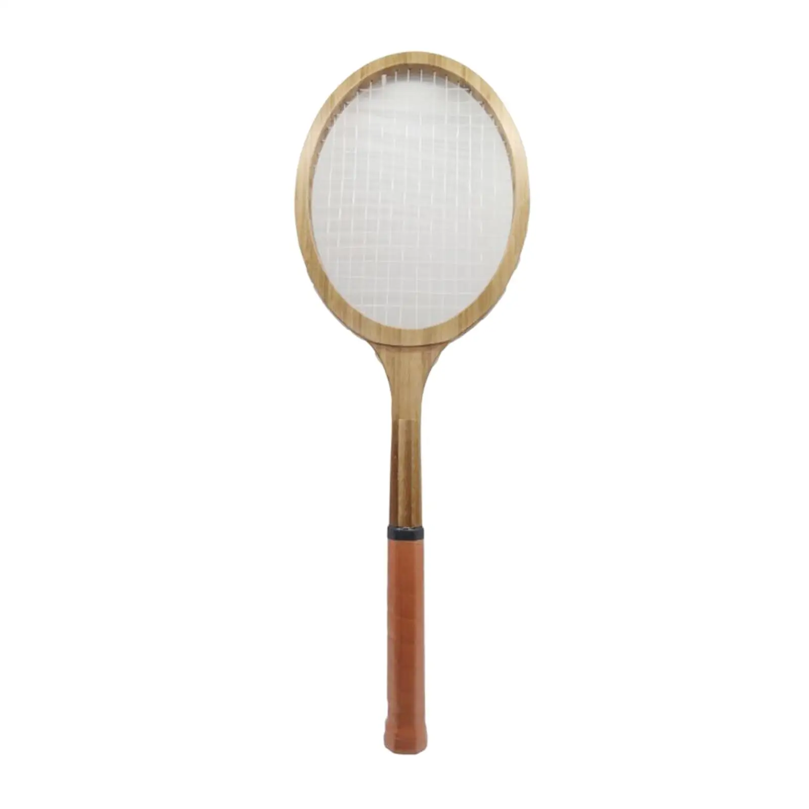 Wooden Tennis Rackets Vintage Decor Display Gift Nonslip Grip Retro Style Tennis