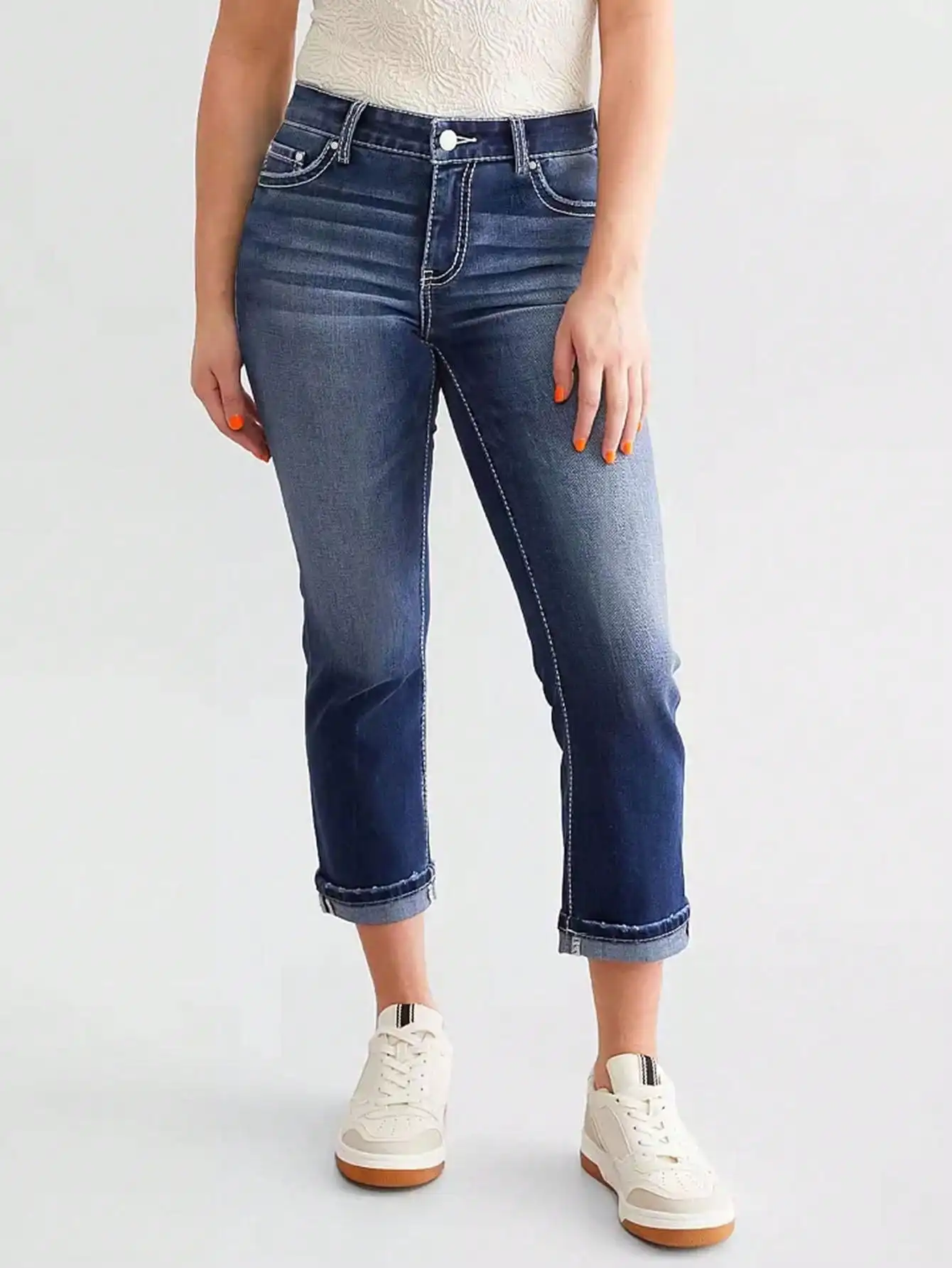 

New Women's Jeans Elastic Versatile Nine-Point Pants