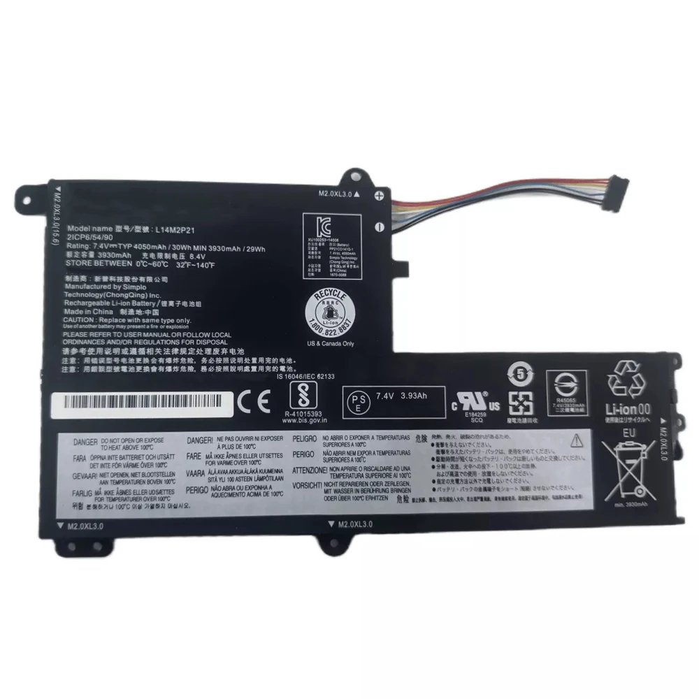 7XINbox L14M2P21 L14L2P21 7.4V 30Wh 4050mAh Laptop Battery For Lenovo IdeaPad 330S-15ARR 330S-15IKB 15AST Yoga 500-15ISK