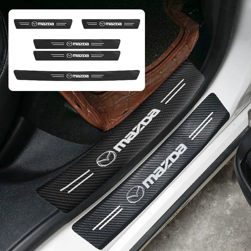 Mazda limiar da porta do carro protetor anti-risco adesivos universal apto para 3 6 2 5 323 626 cx3 cx5 cx9 axela demio atenza m