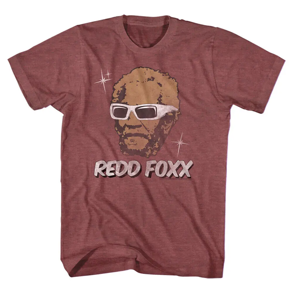 Redd Foxx Fred Rock Star Men's T Shirt Faded Sanford & Son Sunglasses Comedy