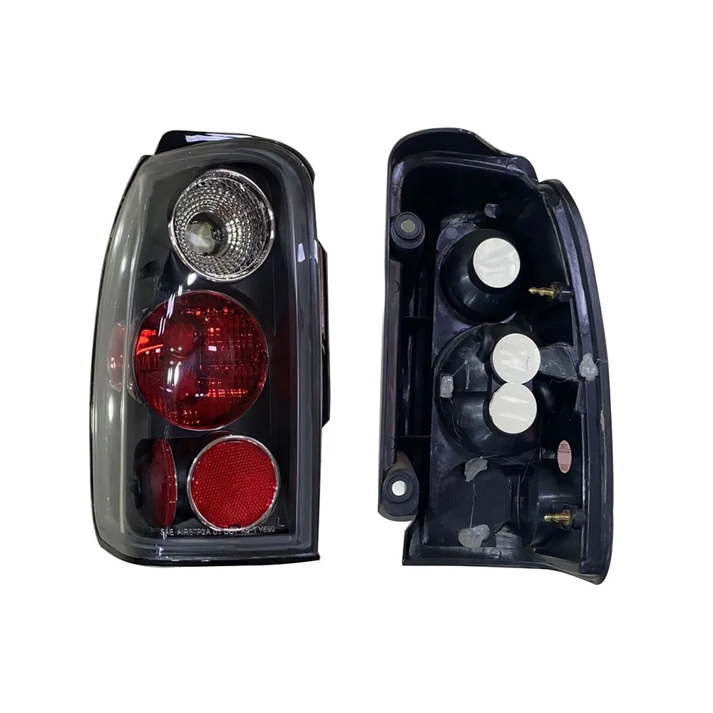 A Pair Car Tail Light Brake Lamp Taillight for Toyota Surf N185 1998 3 Bowl Modified Blackened