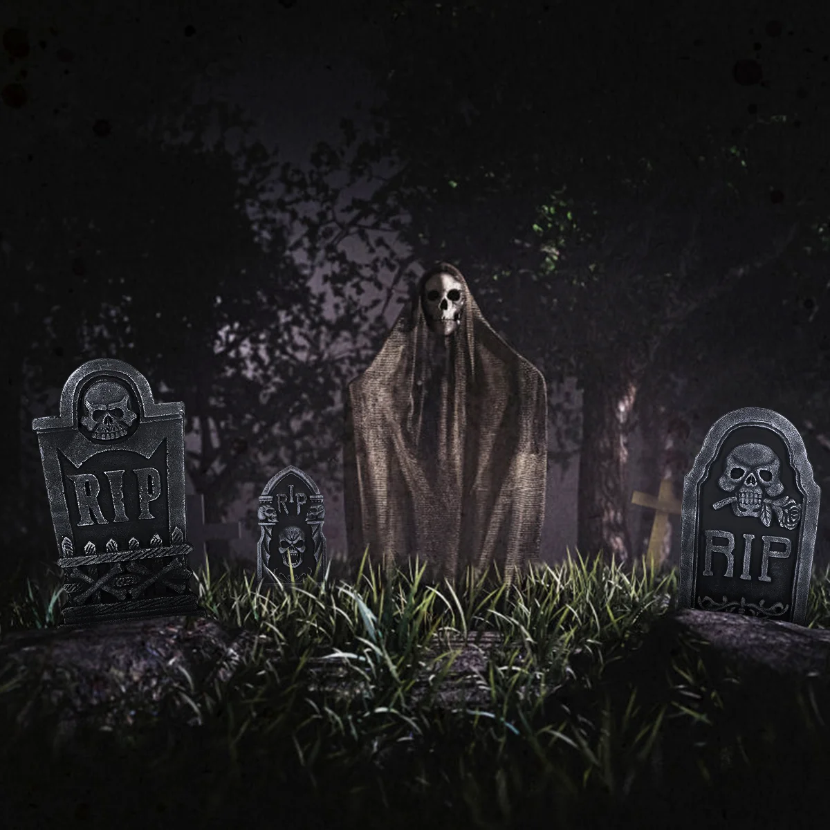 Outdoor Props Halloween Decoration Backyard & Garden Decorations for Country House Tombstone Scary Clearance Cemetery Gardens