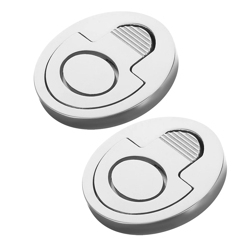 

2pcs Stainless Steel Boat Deck Hardware Pull Ring Handle for Hatch Cover Latch Marine Cup Holder Silver Durable Easy